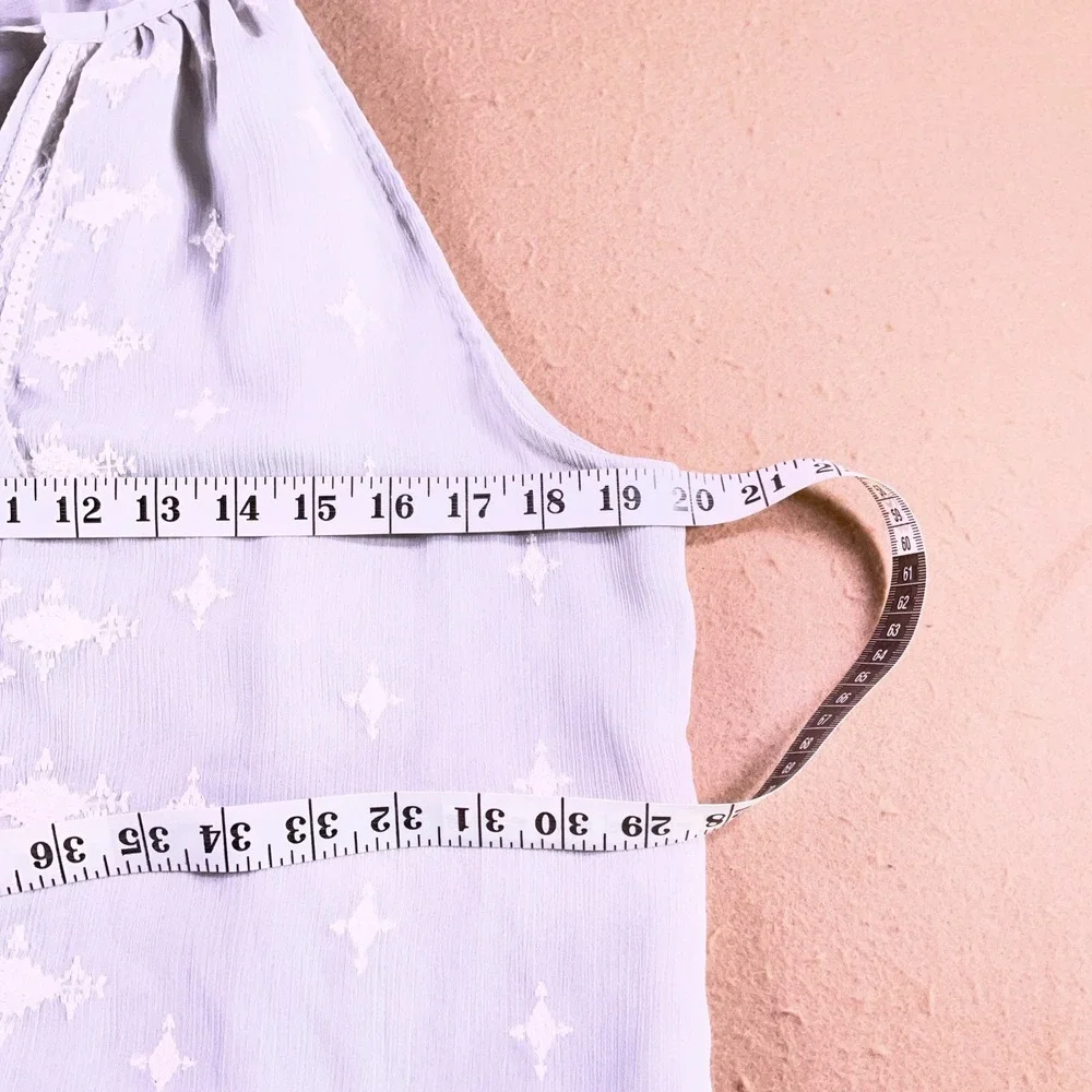 BKE Boutique Lavender Embroidered Halter Tank Top Crochet Lace Detail Large - Picture 6 of 10